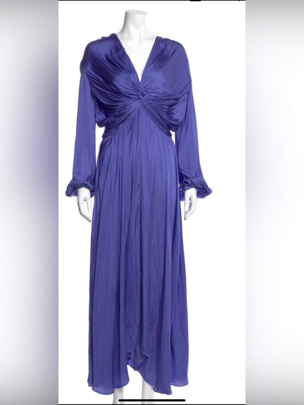 Sandro Midnight Violet Twisted-Front Maxi Dress